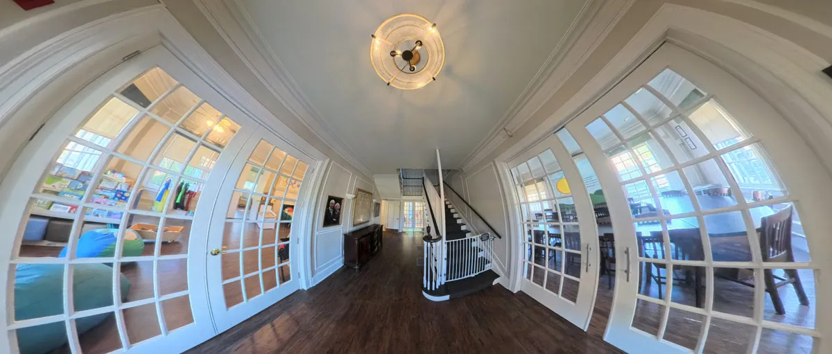 Davidson Respite House foyer after remodel - San Antonio TX completed interior design