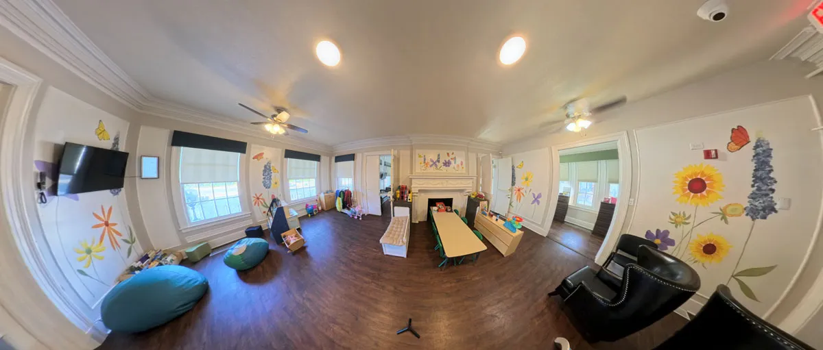 Davidson Respite House playroom after remodel - San Antonio TX completed interior design
