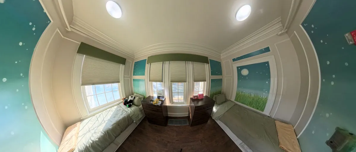 Davidson Respite House mural room after remodel - San Antonio TX completed interior design