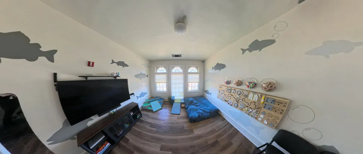 Davidson Respite House sensory room after remodel - San Antonio TX completed interior design