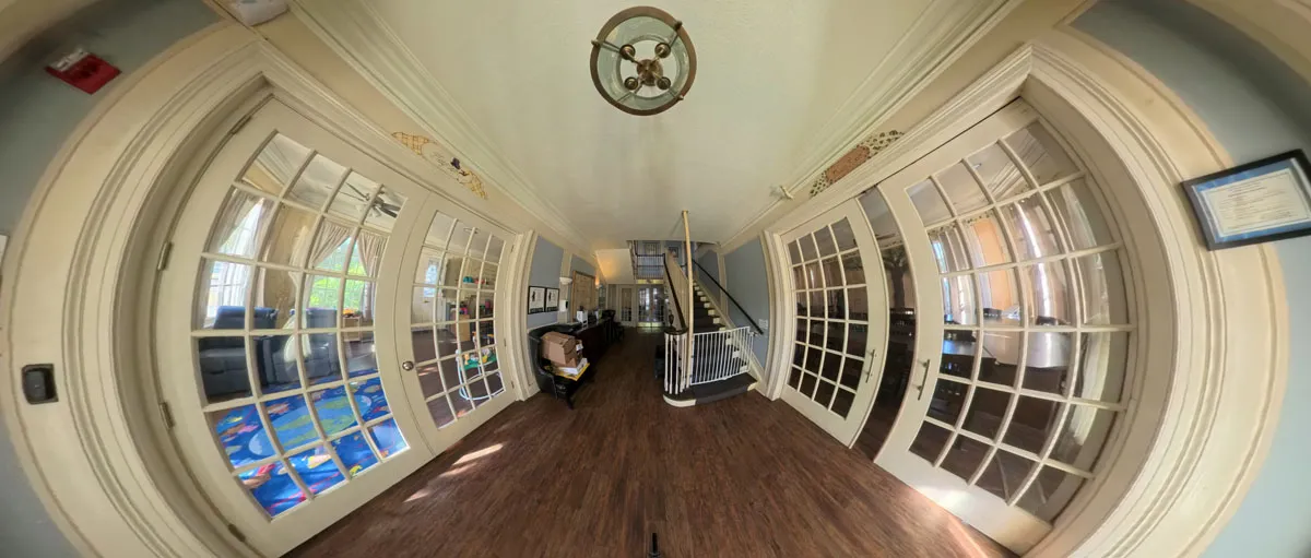 Davidson Respite House foyer before remodel - San Antonio TX