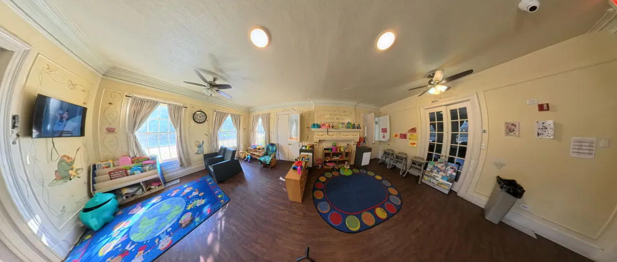 Davidson Respite House playroom before remodel - San Antonio TX