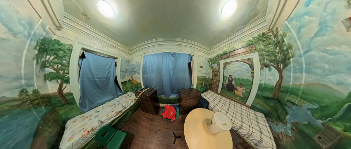 Davidson Respite House mural room before remodel - San Antonio TX